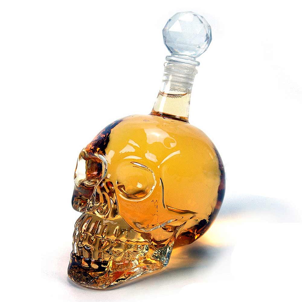 Skull Bottle 1 liter, bewaar je drank is deze unieke fles